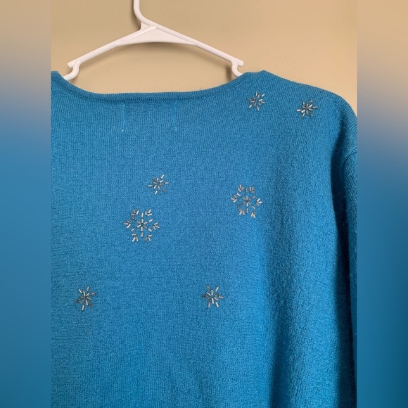 Quacker factory snowflake winter cardigan sweater vintage grandma kindergarten - Picture 6 of 7